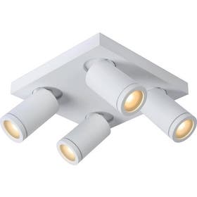 Plafondspot Badkamer - Taylor Led Dim To Warm Gu10 4X5W 2200K/3000K Ip44 - Wit