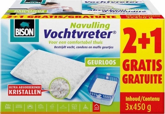 Vochtvreter - navulling neutraal - 3x450gr