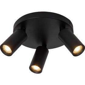 Plafondlamp - Ritmo Ø18cm MR11 3xGU10 - Zwart