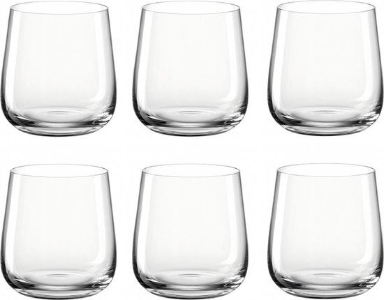 Waterglas - Drinkglas 400ml set van 6 glazen - Transparant