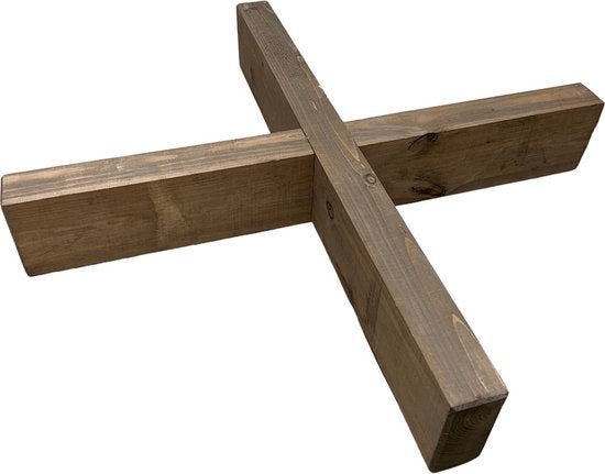 Houten regenton voet - Medium 67 x 10 cm - bruin