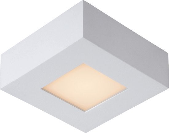 Plafonnière Badkamer - Brice-Led Plafonnière Badkamer Led Dimb. 1X8W 3000K Ip44  - Wit