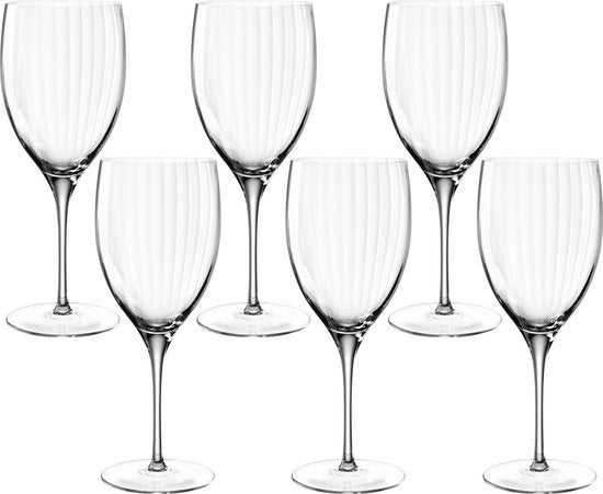 Wijnglazenset - Rode wijnglas 600ml set van 6 glazen - Transparant 