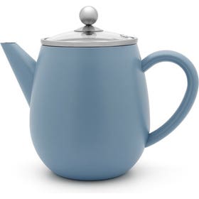 Theepot - Duet Eva 1,1L dubbelwandig - Ijsblauw