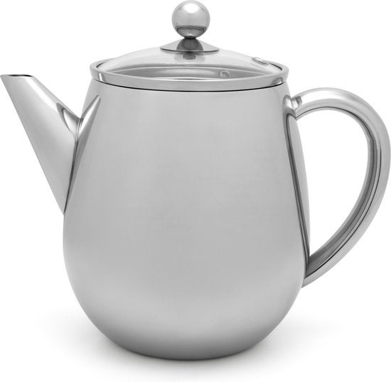 Theepot - Duet Eva 1,1L dubbelwandig - RVS