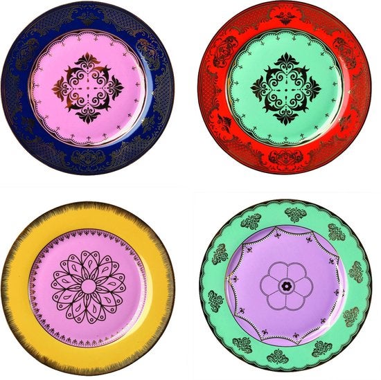 Bord - Grandpa 4 Stuks - Multicolor