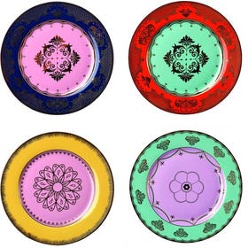 Bord - Grandpa 4 Stuks - Multicolor