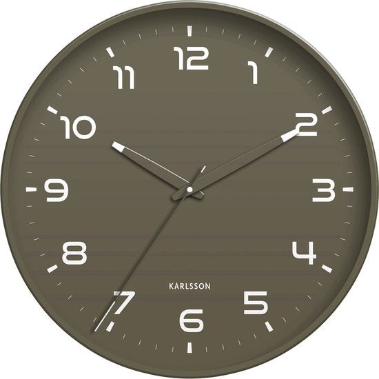 Wandklok -  Orgullo - Legergroen 40 Ø