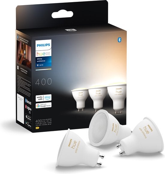 Spotlamp - Hue 3pack GU10 - Wit