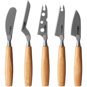 Kaasmesjes - Amigo Small set van 5 messen - RVS en Hout