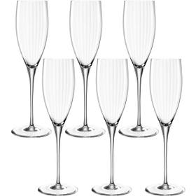 Champagneglas - Set van 6 glazen 250ml - Transparant