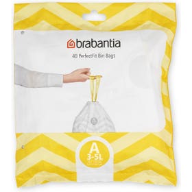 Vuilniszakken - PerfectFit Bin Bags code A 3 tot 5L - Wit