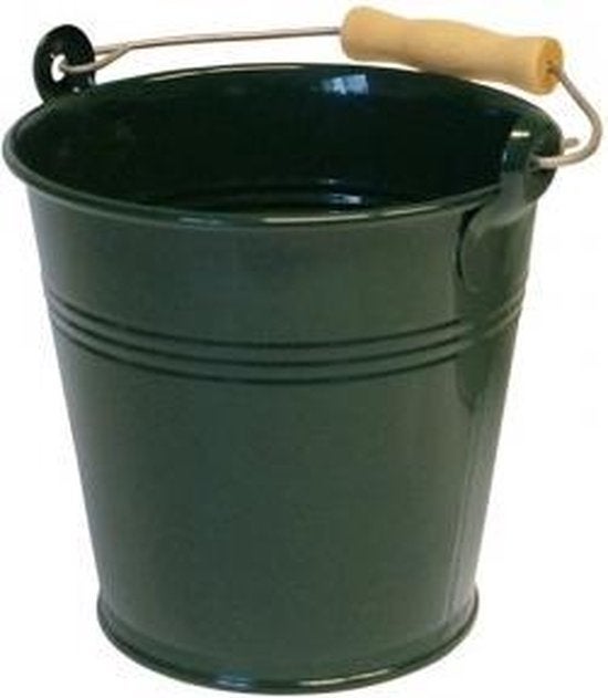 Groene emmer - Metaal - 8 liter