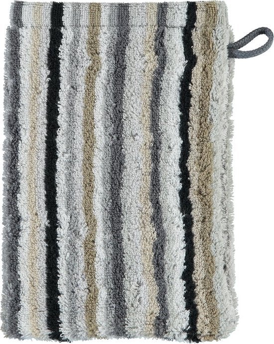 Washandje - Streifen 16x22cm - Grijs