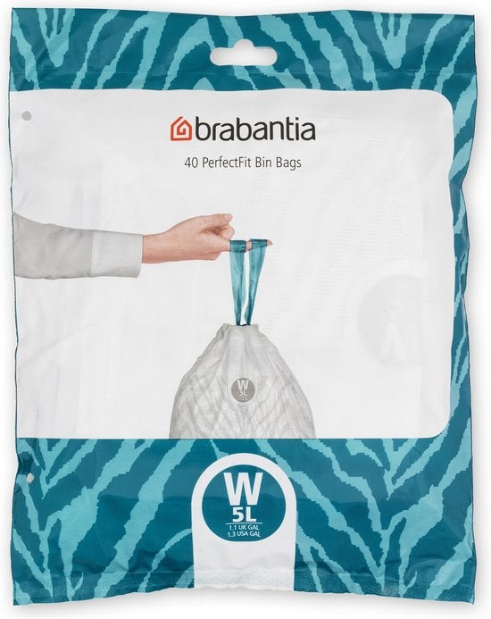 Vuilniszakken - PerfectFit Bin Bags code W 5L - Wit