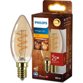 Ledlamp - Filament B35 E14 3W - Amberkleurig