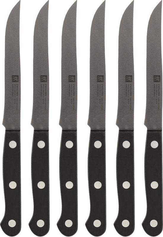 Steakmessenset - Twin Gourmet 6-delig - Zwart