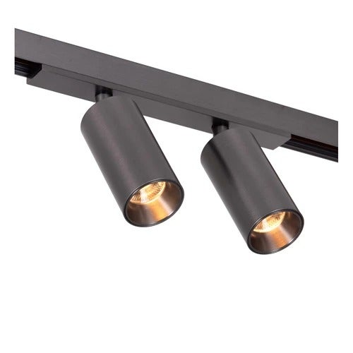 Railverlichting - LINIALfase Railsysteem / Smart Railverlichting Smart 48V Track 2xLED  - Mat zwart chroom
