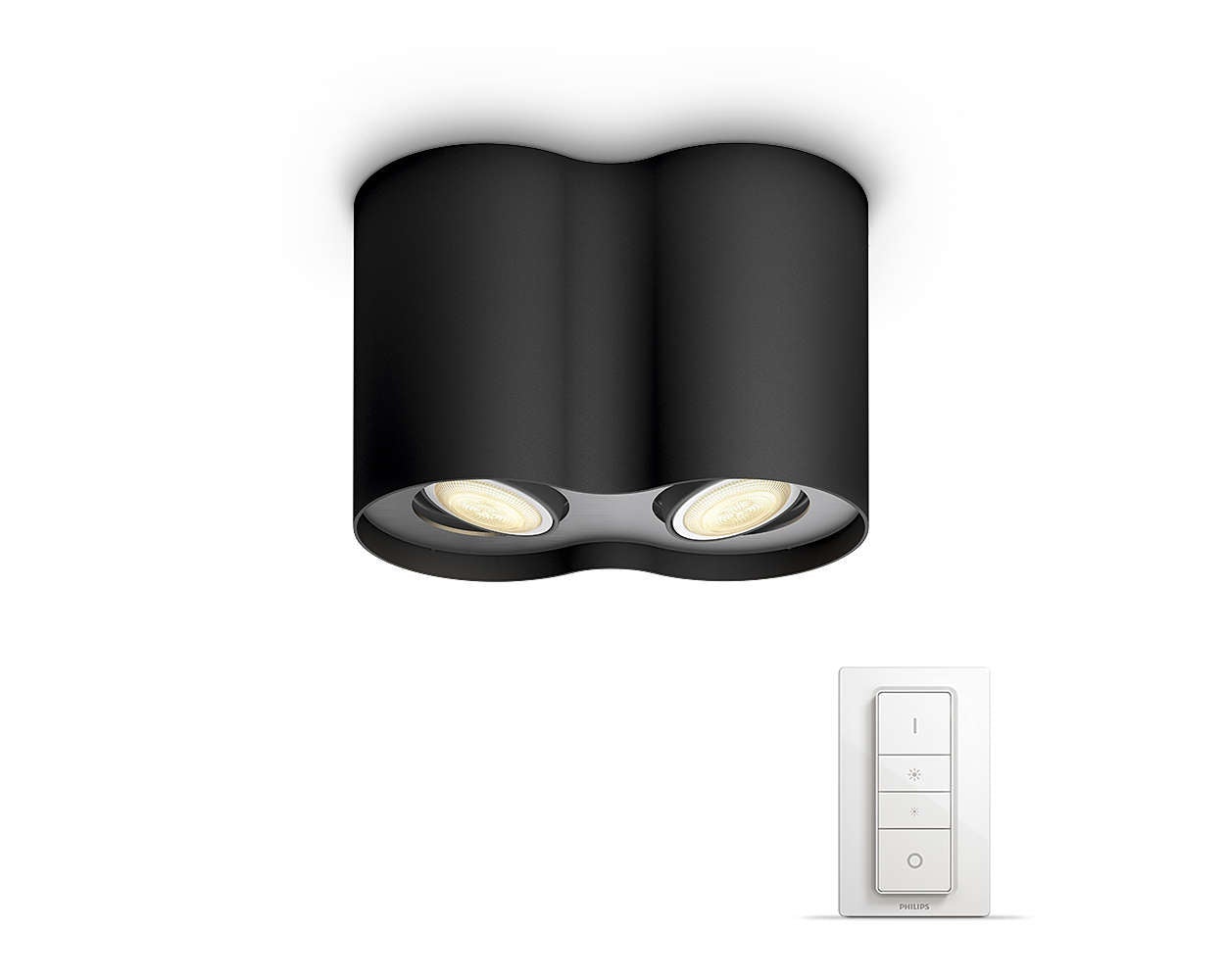 Opbouwspot - Pillar gu10 350lm - Zwart