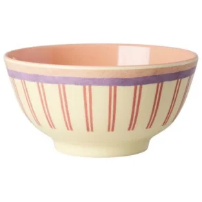 Melamine Kom - Medium - Stripey Love Print