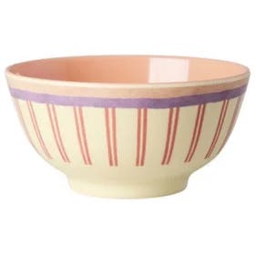 Melamine Kom - Medium - Stripey Love Print