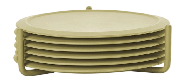 Onderzetters - Set van 6 - Leek Green