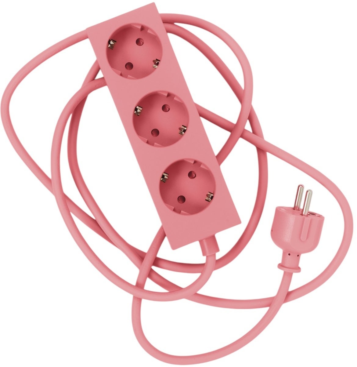 Stekkerdoos 2 Meter - 3 Stopcontacten -Bubble Gum