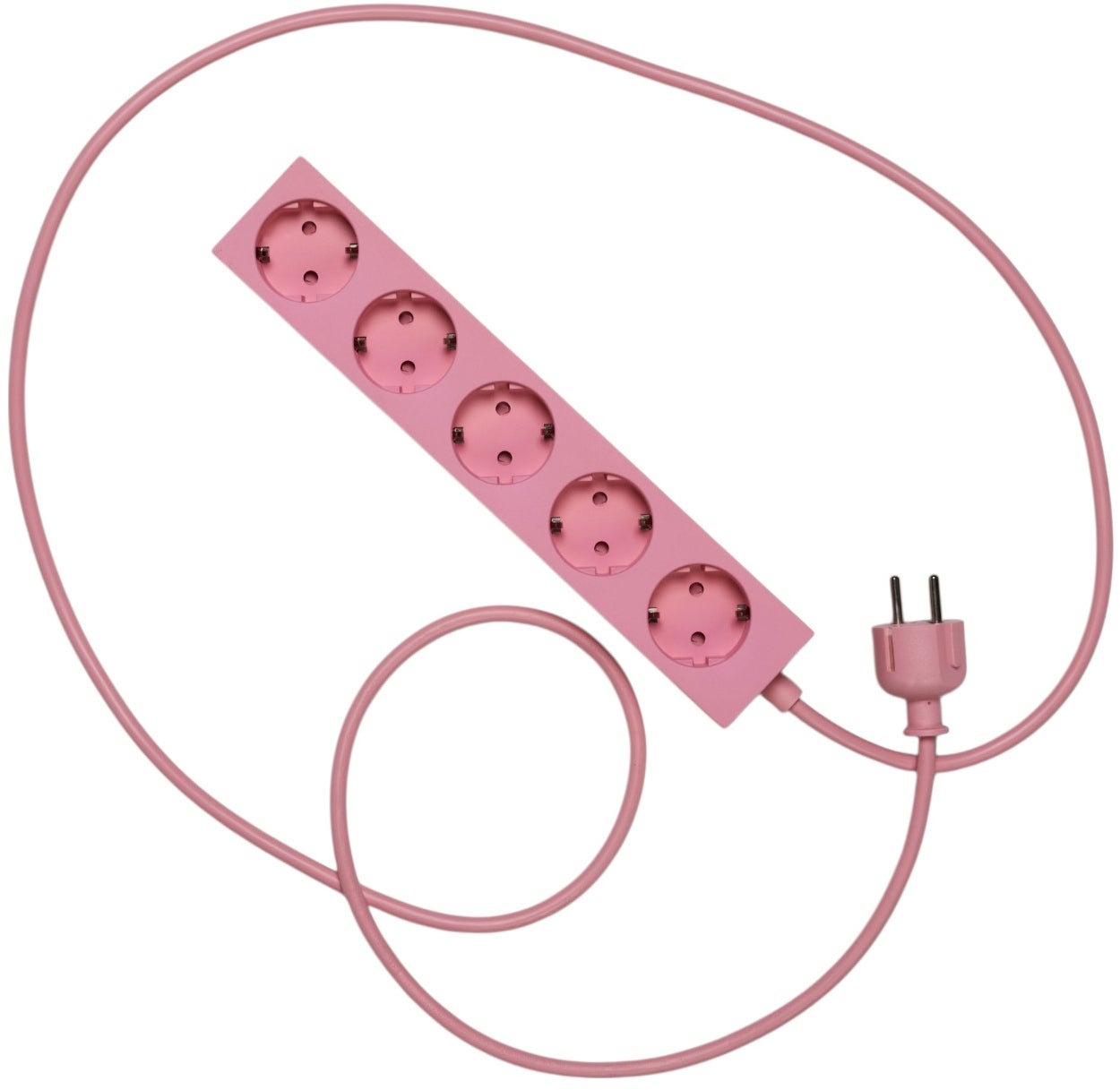 Stekkerdoos 2 meter - 5 Stopcontacten - Bubble gum