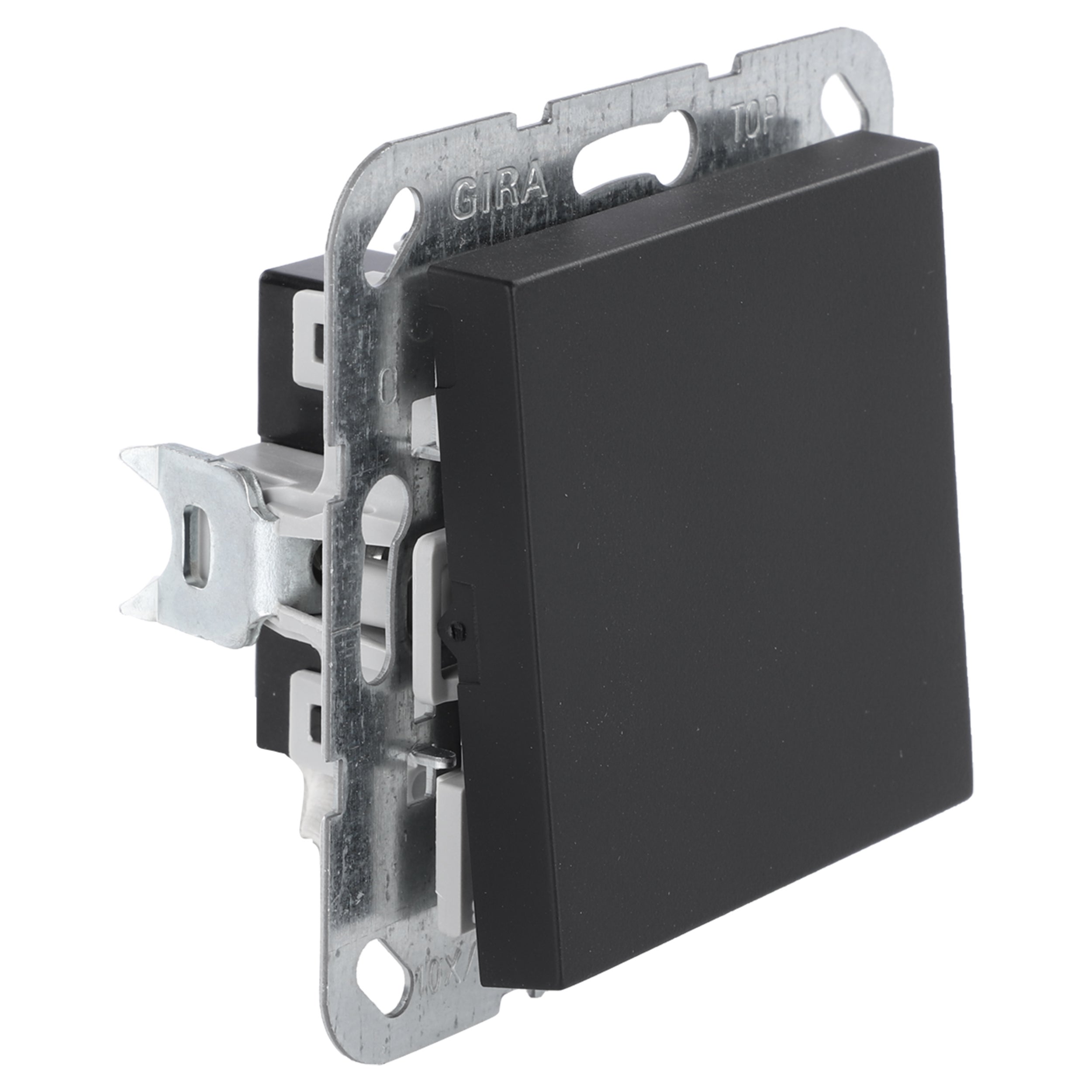 Schakelaar inbouw - kruis - zwart