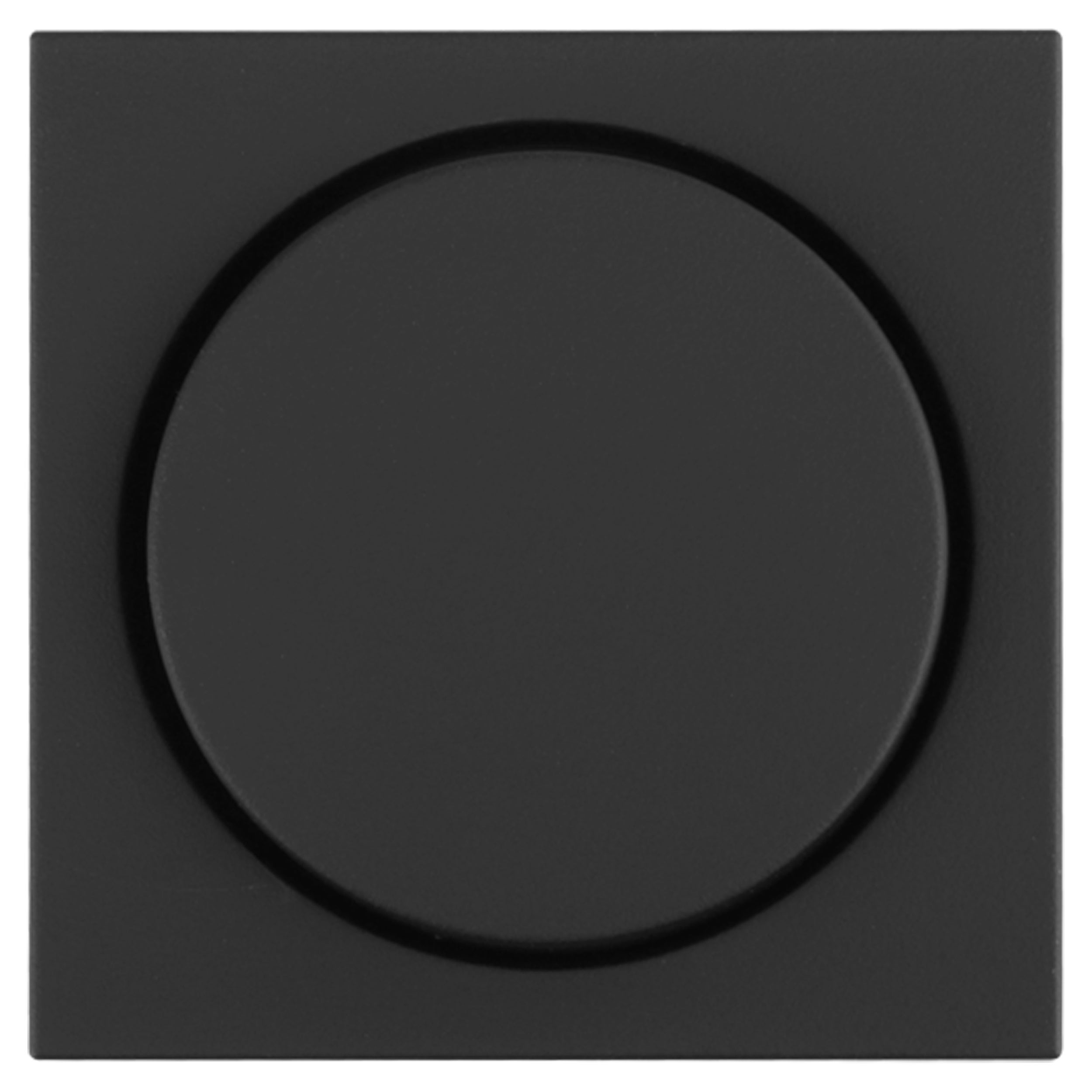 Centraalplaat met knop dimmer - zwart