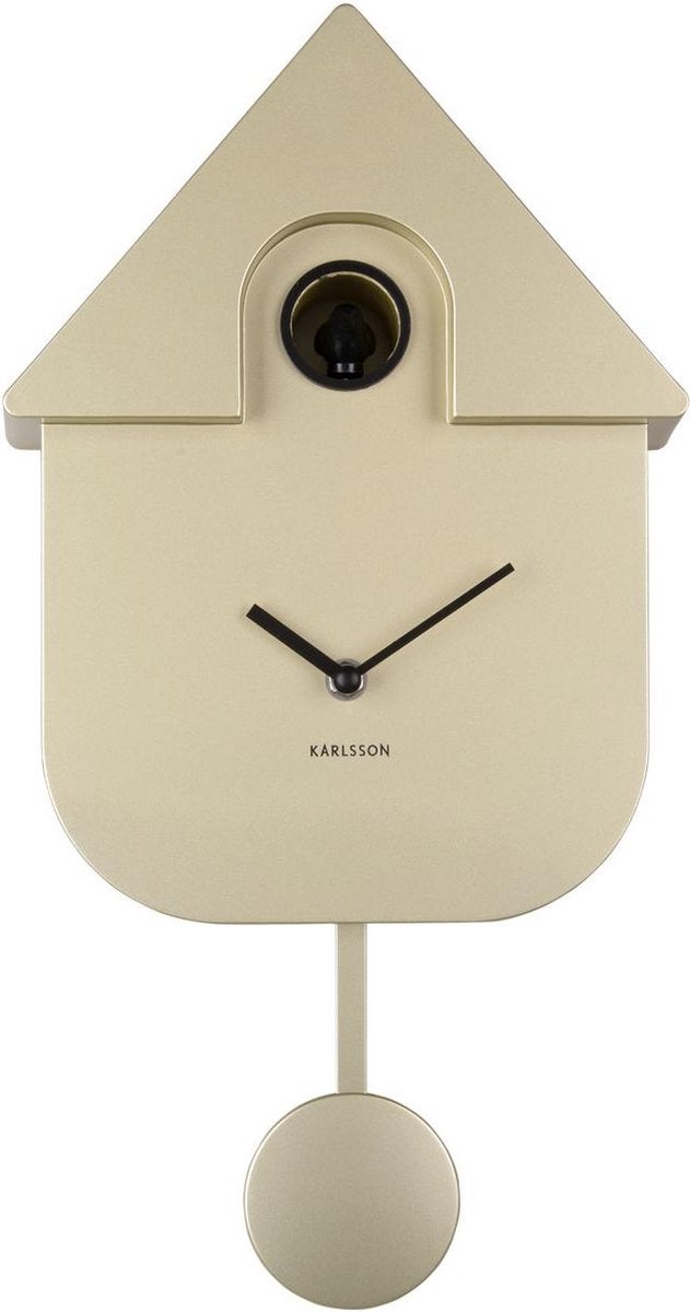 Wandklok - Modern Cuckoo - Metallic Goud 
