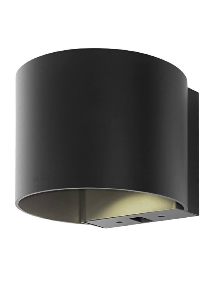 Wandlamp - Halo Up-Down 100 230V IP55 - Zwart