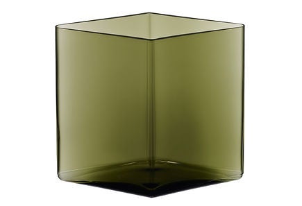 Iittala Ruutu Vaas - B 205 x H 180 mm - Mosgroen