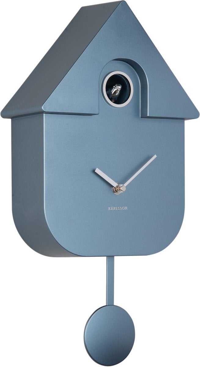 Wandklok - Modern cuckoo - Metallic dark blue