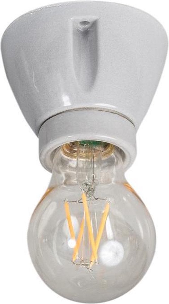 Plafondhouder - ETh porselein Ø7,5x6,3cm - Grijs