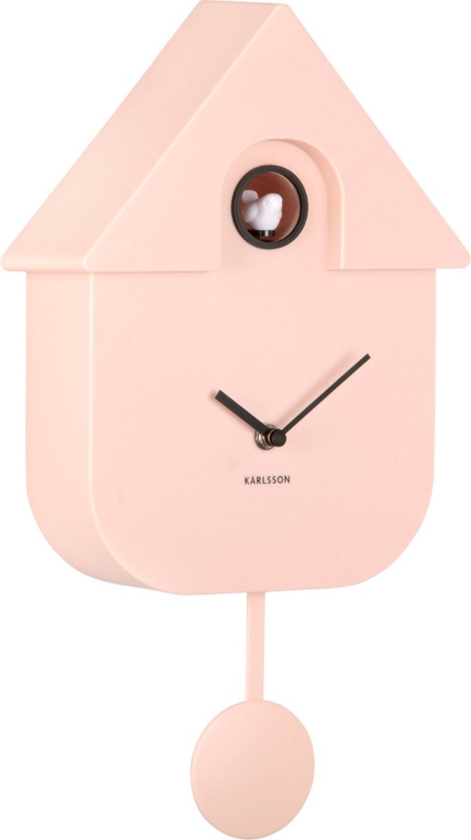 Wandklok - Modern Cuckoo - Roze