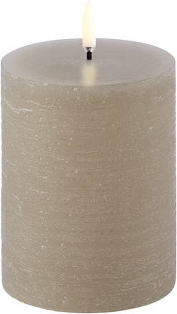 LED Kaars - 7,8 x 10 cm - Zandsteen