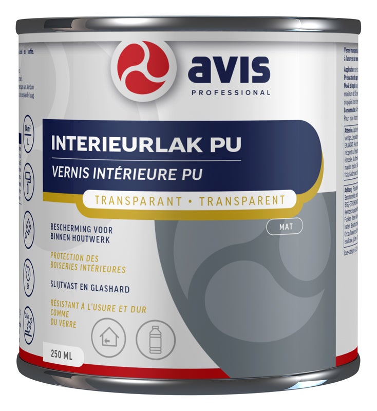 Avis polyurethane blanke lak mat 250 ml