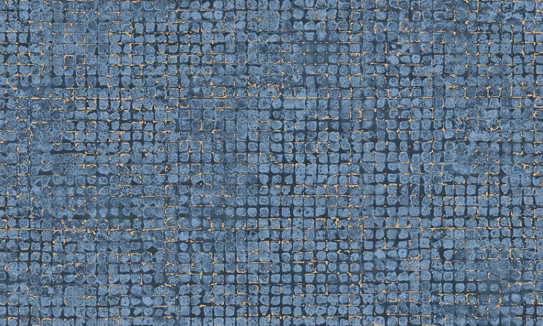 Vliesbehang - Les Thermes Mosaico 70516 BLUE STONE - 90cm breed prijs per m1
