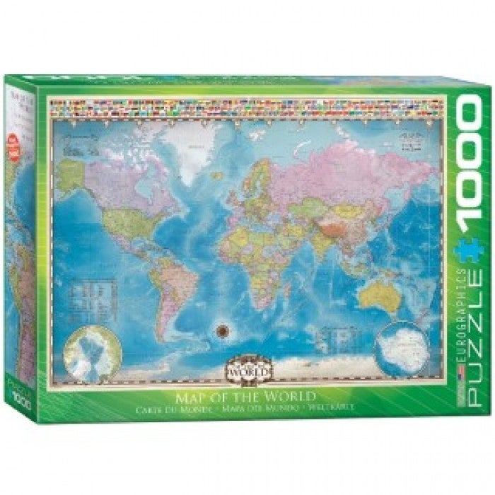 Puzzel - Eurographics Map of the World - 1000 stukjes