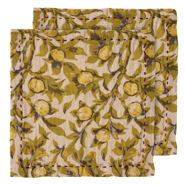 Servetten - Mediterranean olive - Set van 2