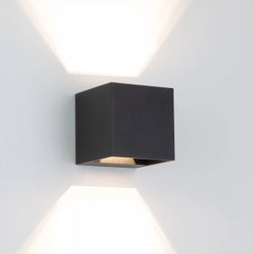 Wandspot - Reach up en down LED wandspot binnen/buiten GU9 IP54 Zwart