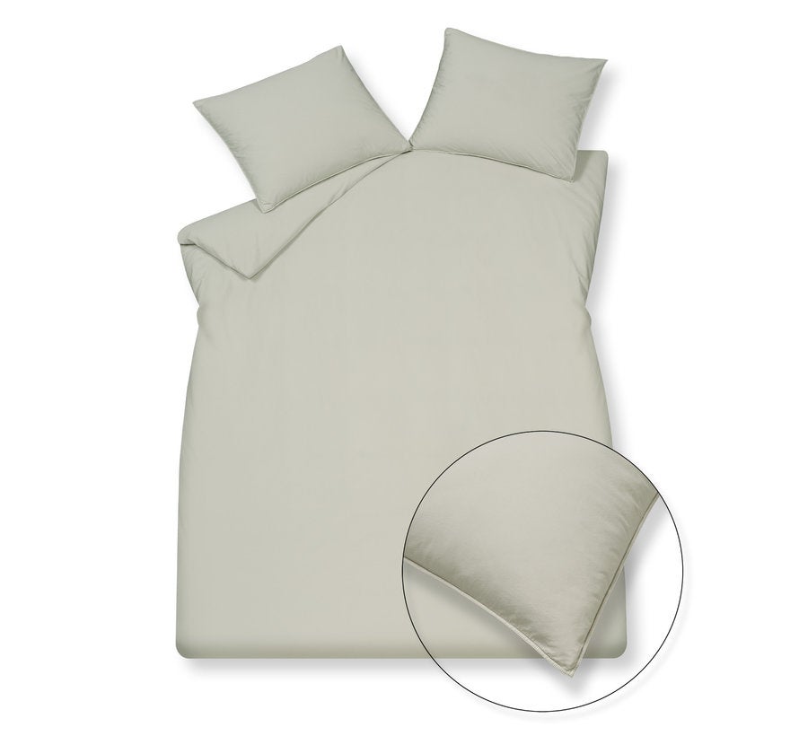 Dekbedovertrek - PURE 63 2-persoons (200x200/220 + 2 slopen) - Pale olive
