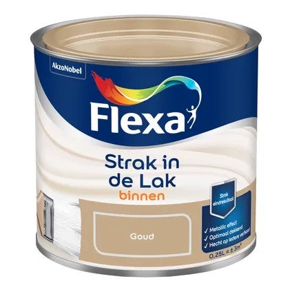 Houtlak - Strak in de Lak Zijdeglans 250 ml - Goud