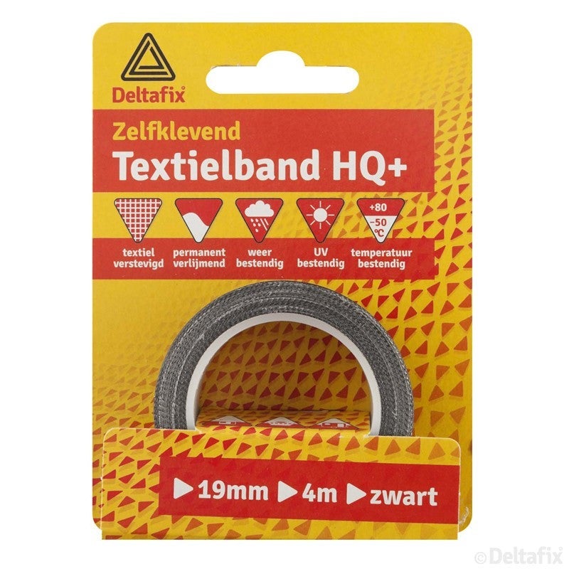 Textielband HQ+ zwart 19mm