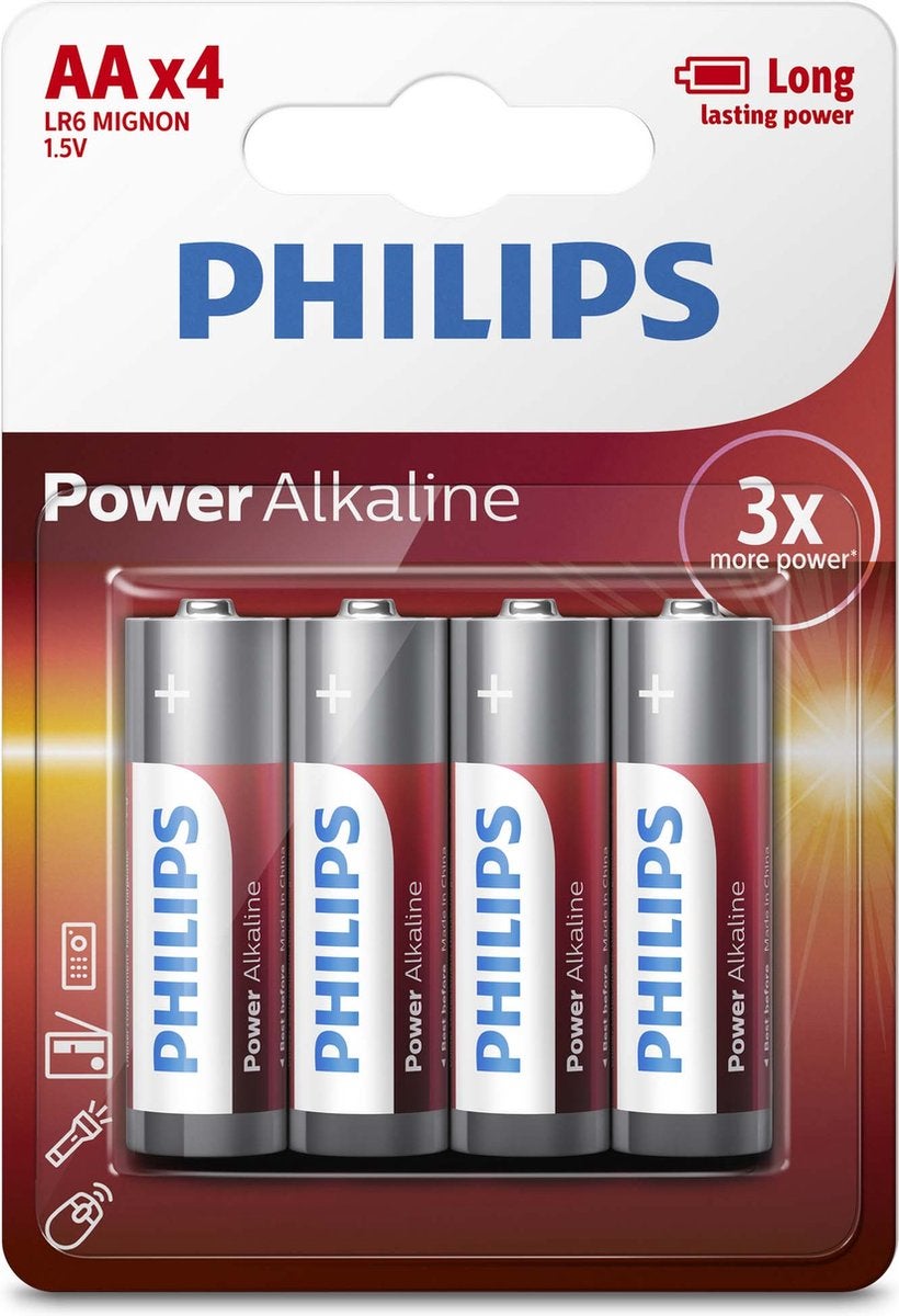 Batterij - Power alkaline AA - 4 stuks