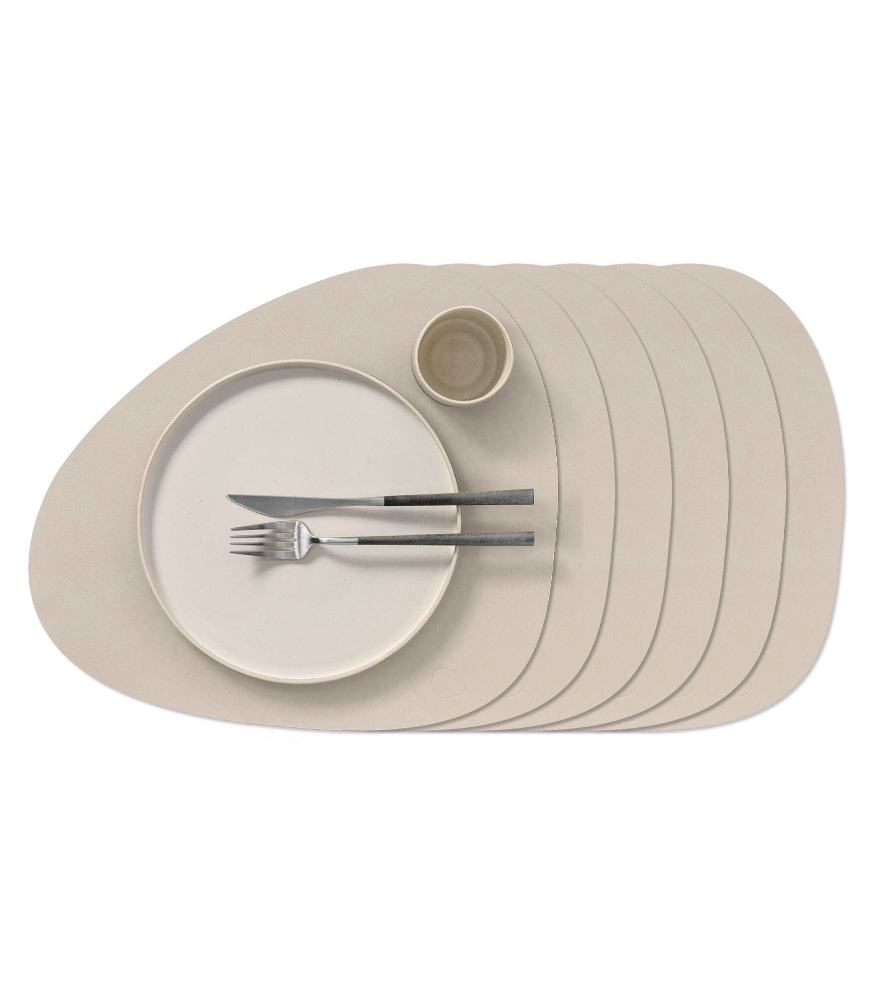 Placemats - 6-Set Curve Nupo 37x44cm - Oyster White