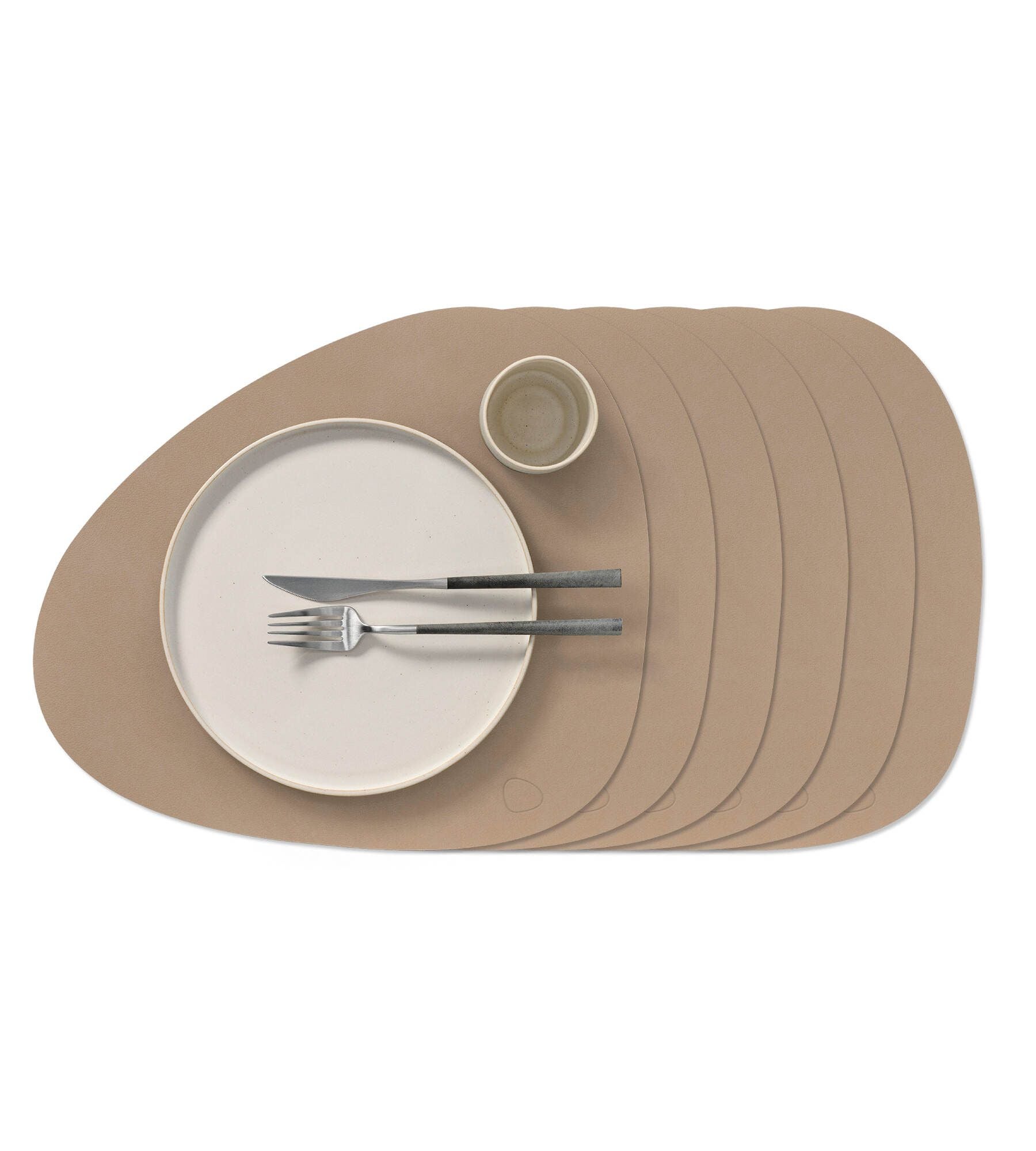 Placemats - 6-Set Curve Nupo 37x44cm - Kleibruin