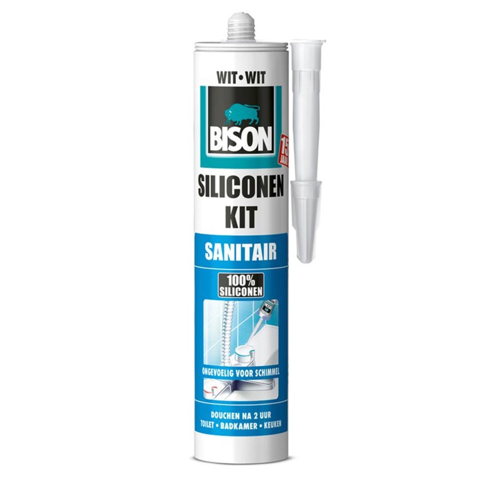 Siliconenkit Bison Sanitair Wit - 310 ml