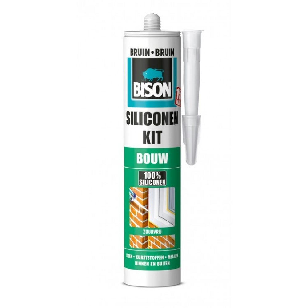 Bison siliconenkit bouw bruin 310 ml